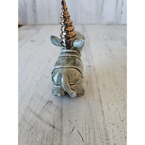 Goebel rhino unicorn animal world figurine ceramic vintage statue unique mythica - Picture 3 of 8